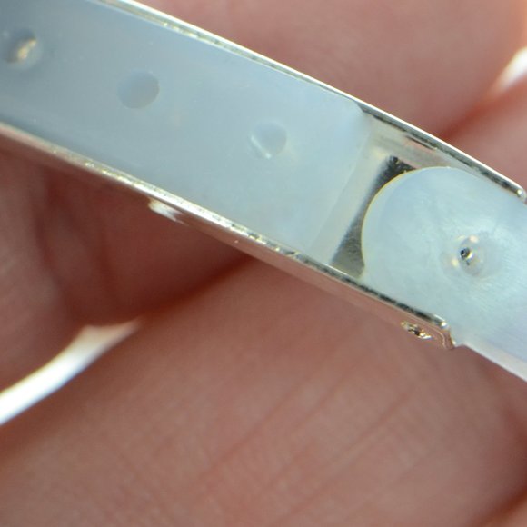 Kirks Folly Crystal Letter Charm Silicone Rubber Waterproof Bracelet - Picture 9 of 10